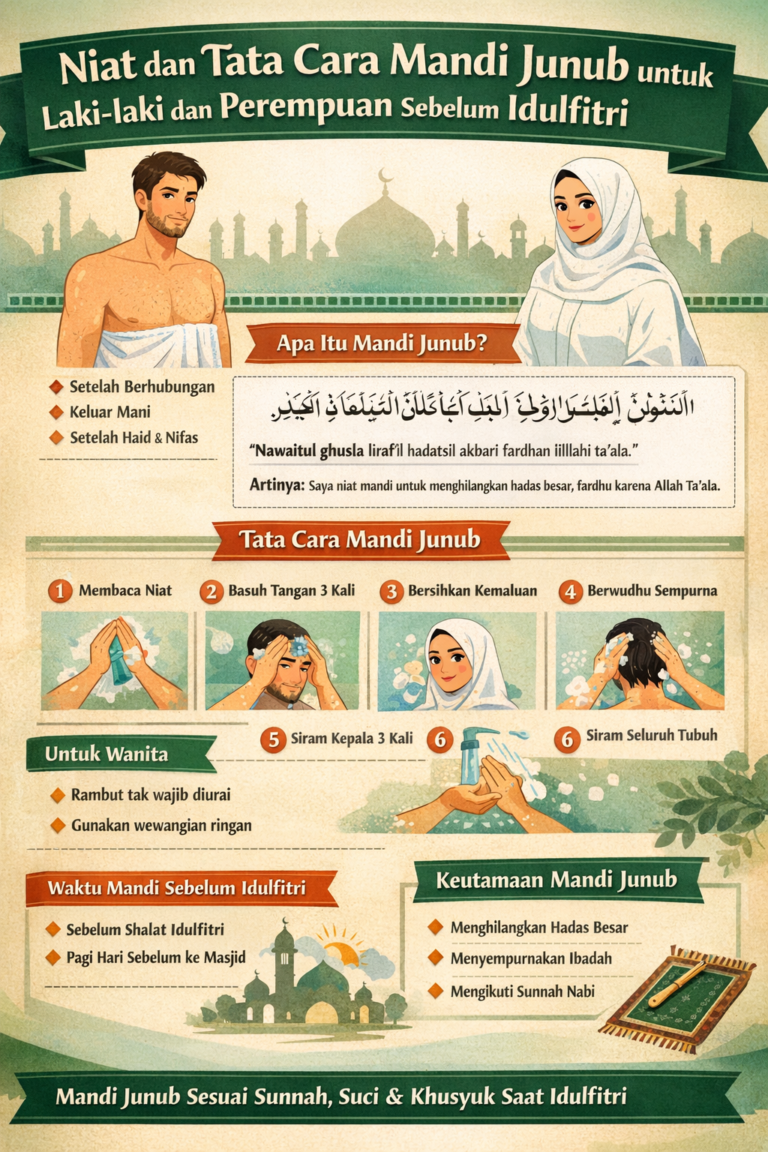 Panduan Mandi Junub Sebelum Idulfitri
